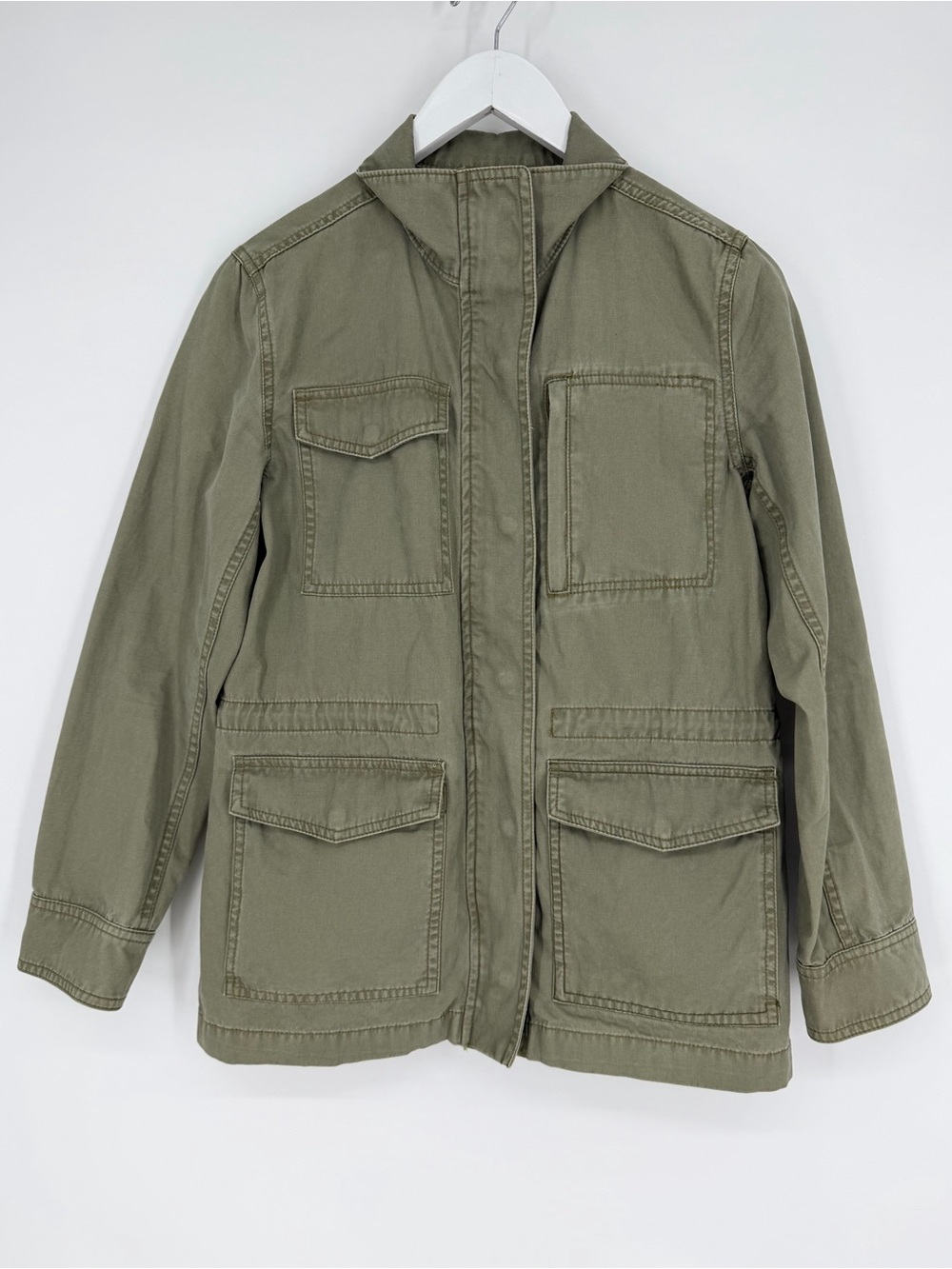 Marine Layer Utility Military Jacket Olive Army Green
